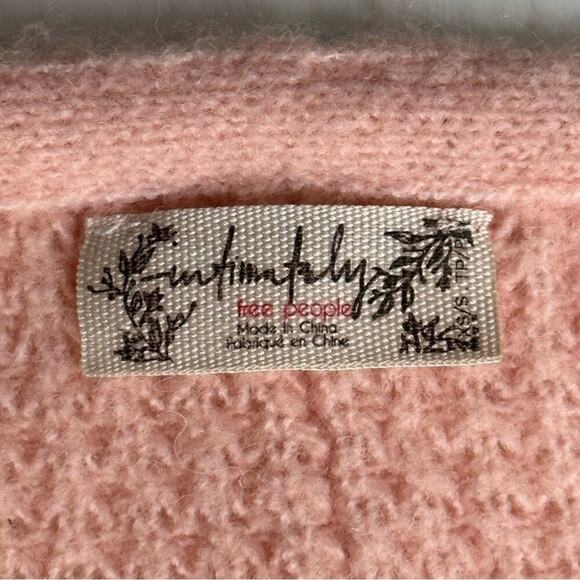 EUC | Free People Intimately | Waffle Dolman V-Neck Sweater | Pink | XS/S - Picture 5 of 11
